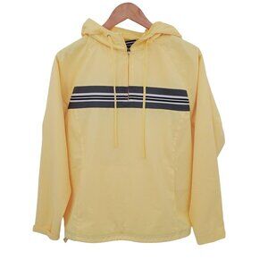 Reebok Womens Half Zip Pullover Hooded‎ Jacket Windbreaker Size Medium Yellow